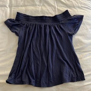 Periwinkle Off-The-Shoulder Top